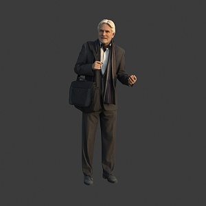 The man with the bag. 3d model