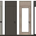 Various Modern Swing Door Styles with Different Colors and Glass Panels