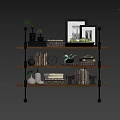 Modern Ornaments Combination Bookshelf 3d model