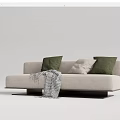 Modern Multiplayer Sofa Double Sofa Combination 3d model