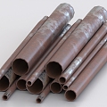 Metal pipe rusty steel pipe culvert 3d model