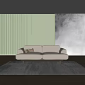 Modern double sofa 3d model