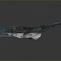 Scenic Natural Landscape With Blue Rocky Textures And Layered Mountainous Formations