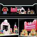 TMALL Interactive Zone With Cartoon Figures Building Models And Decorations 3d model