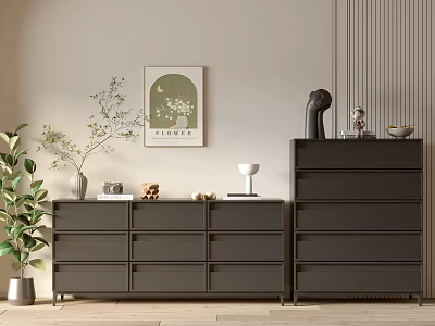 Entrance Cabinet Shoe Cabinet Sideboard Wall Decorative Pendant Ornaments Bucket Cabinet Decorative Cabinet Low Cabinet Side Cabinet 3d model
