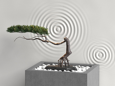 New Chinese Bonsai Drought Landscape model