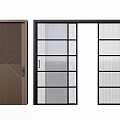 Various Security Door Designs With Different Panel Patterns And Safety Features 3d model