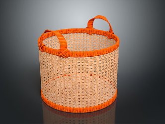 Basket Square Basket Bamboo Basket Bamboo Basket Pet Nest Pet Basket Cat Basket Rattan 3d model