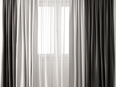 Curtain Window Screen 3d model