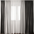 Curtain Window Screen 3d model