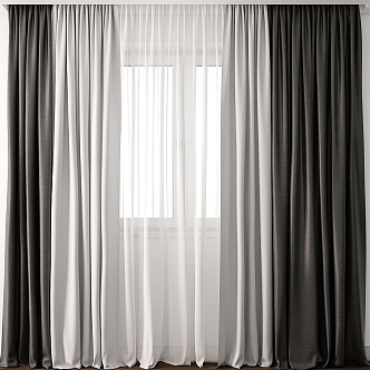 Curtain Window Screen 3d model