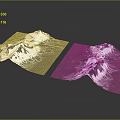 Snow Covered Mountain Terrain 3D Rendered Map Display With Detailed Landscape