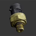 Pipe Component With Black Connector And Brass Threaded Fitting For Industrial Plumbing 3d model