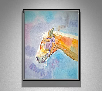 Modern Animal Painting Animal Hanging Painting 3d model