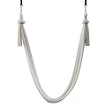Cozy White Hanging Hammock Chair With Soft Flowing Fabric For Indoor Relaxation