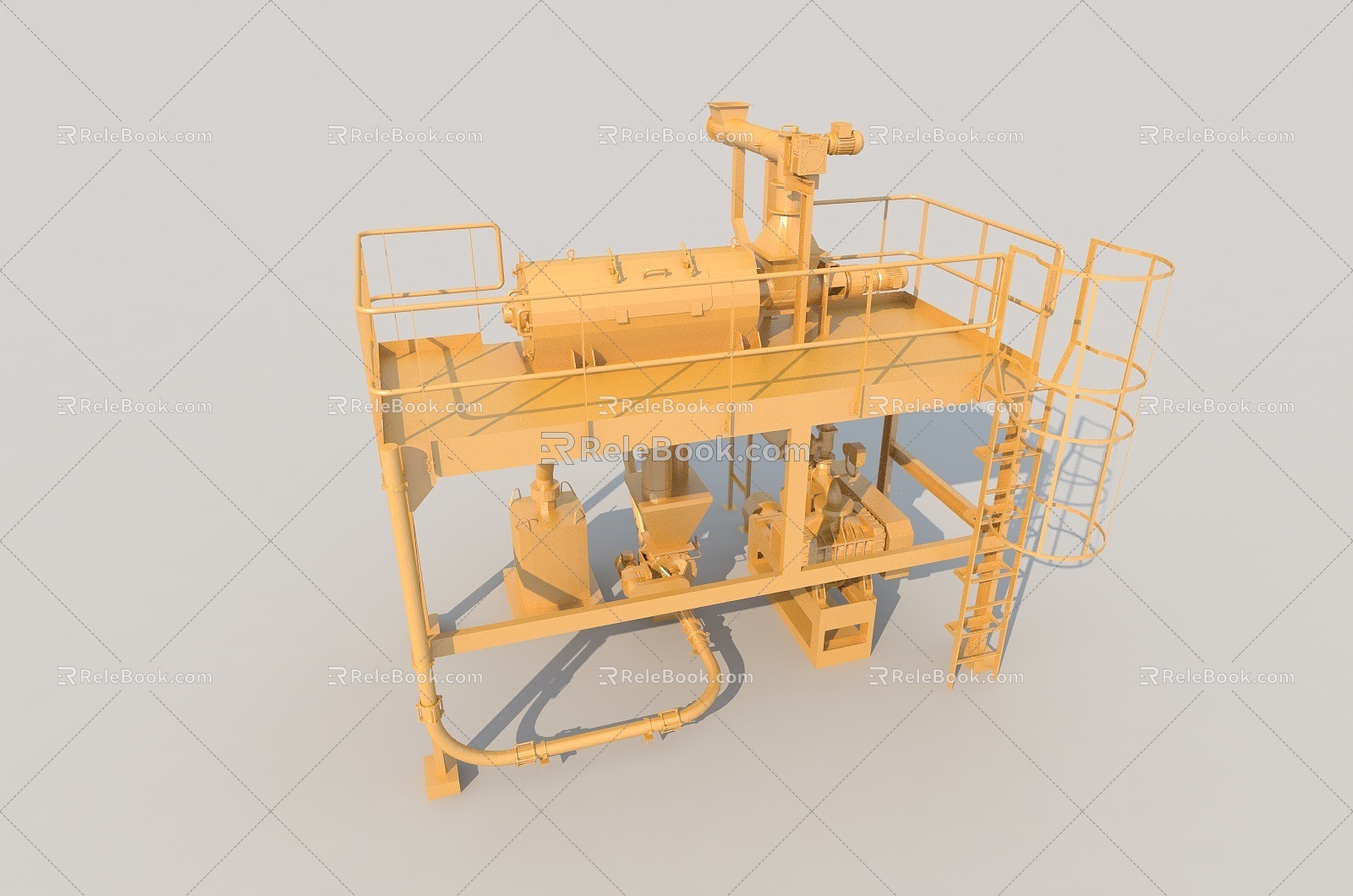 Factory Industrial Equipment Mechanized Production Electromechanical 3d model