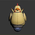 Electric Toy Chicken With Yellow Body Red Comb Orange Beak Cute Design For Kids Interactive Playtime Fun