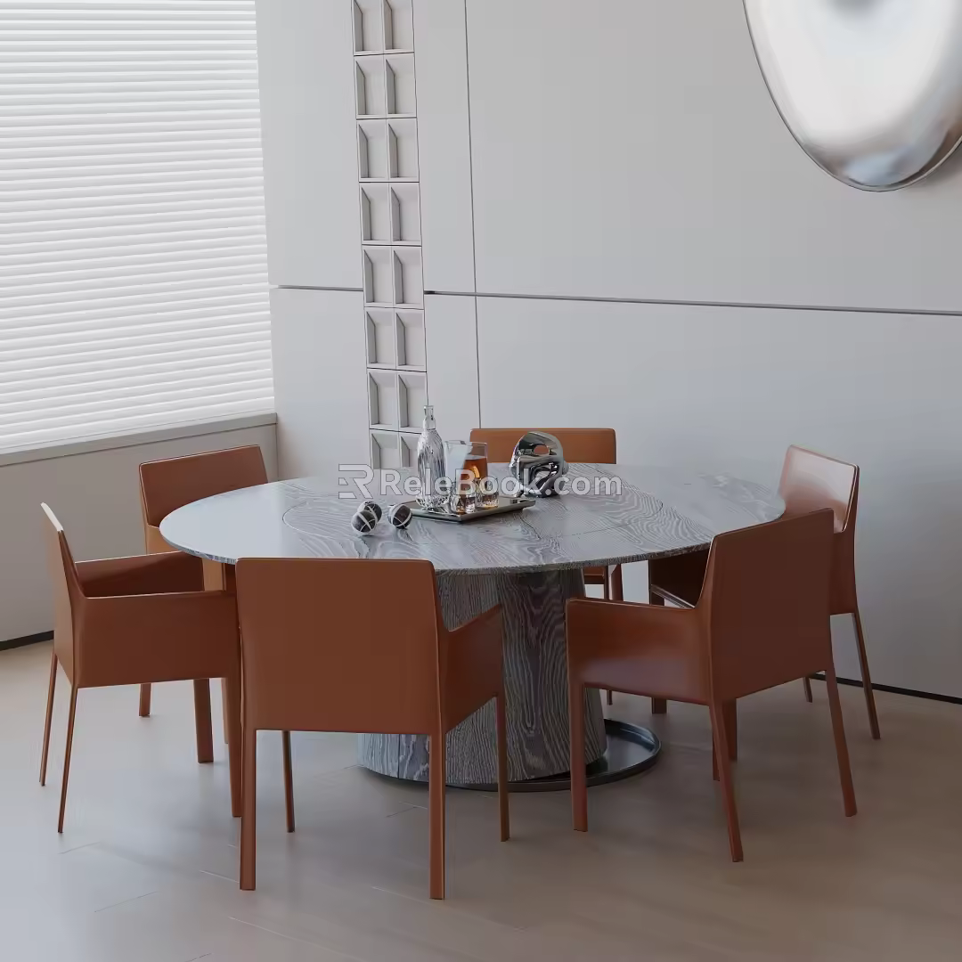 Modern table combination 3d model