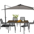 Casual Iron Tables and Chairs Courtyard Tables and Chairs Negotiation Tables and Chairs Outdoor Dining Tables and Chairs 3d model