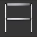 Silver Metal Folding Step Ladder With Two Steps And Anti slip Design For Household Use