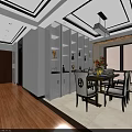 Living Dining Room Interior Design With Sofa Throw Pillows Coffee Table Dining Set Wooden Flooring