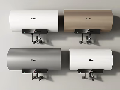 Haier Electric Water Heaters In Various Colors For Daily Use 3d model