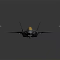 Advanced Fighter Jet With Gray Body And Yellow Cockpit Sleek Design And Attached White Components