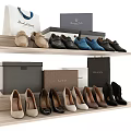 Trendy Gucci Shoes Featuring Loafers High Heels On Shelves With Branded Boxes And Shopping Bags