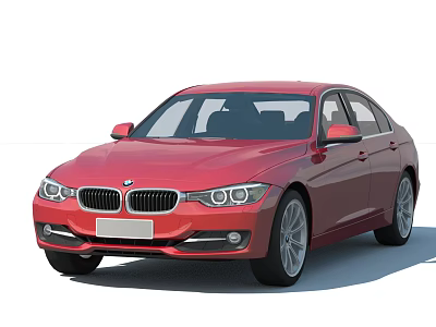 Red BMW Sedan Exterior With Modern Design And Sleek Body Features 3d model