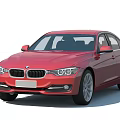 Red BMW Sedan Exterior With Modern Design And Sleek Body Features