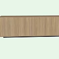 Modern Wooden Sideboard with Natural Wood Grain Finish and Sliding Doors Design