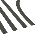 Curved Road Infrastructure With White Dashed Lane Lines And Circular Dividers