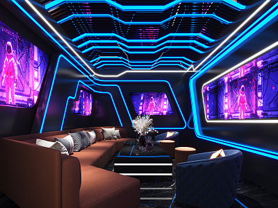 Modern KTV Room 3d model