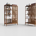 Wooden Clothing Racks With Shelves For Clothes Plants And Tea Sets In Simple Design