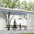 Modern gallery frame Special-shaped hollow gallery frame Wide view gallery frame 3d model