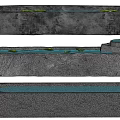 Chinese-style manger stone trough stone trough courtyard sketch 3d model