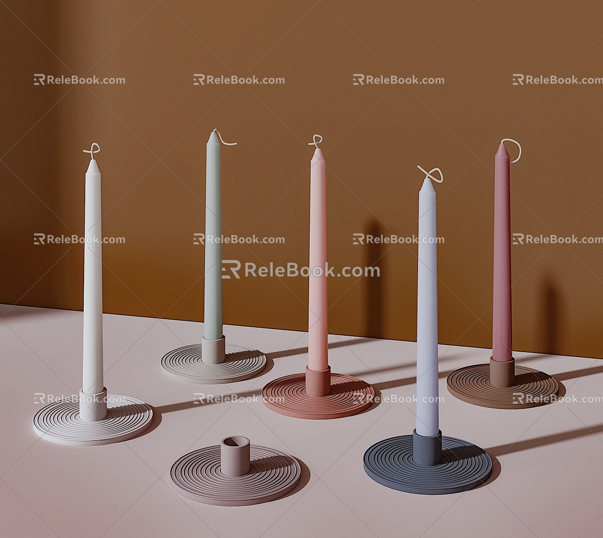 Modern Candle Candle Holder 3d model