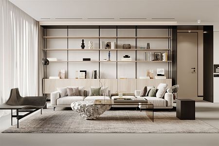 modern living room 3d model