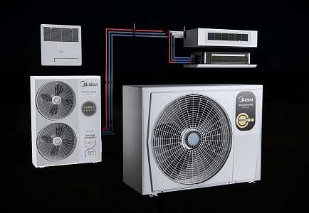 Modern air conditioner external air conditioner main machine and external machine 3d model