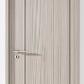 Modern Wooden Hinged Doors With Various Styles Glass Panel And Texture Design 3d model