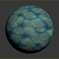 Handcrafted Wood and Stone Spherical Ornament with Detailed Textured Pattern for Interior Design