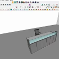 Modern Monitoring Room With Console Desk Ergonomic Chair Potted Plant And Surveillance Screens