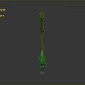 Red Decorative Sword With Intricate Hilt Shiny Blade And Blue Accents