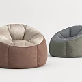 Comfortable Brown And Green Bean Bag Chairs For Modern Home Living Room