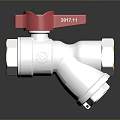 Pipe valve water pipe valve iron pipe valve pipe fitting flange tee joint pipe 3d model