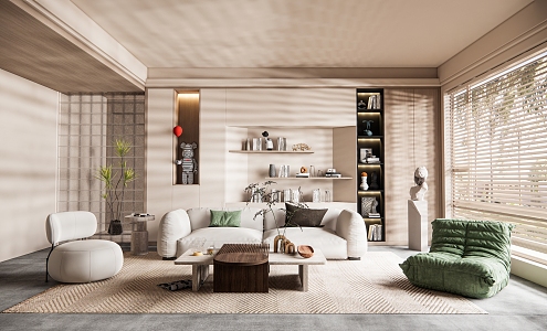 modern living room home living room 3d model