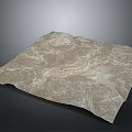 Scenic Natural Landscape With Textured Undulating Terrain And Light Brown White Surface