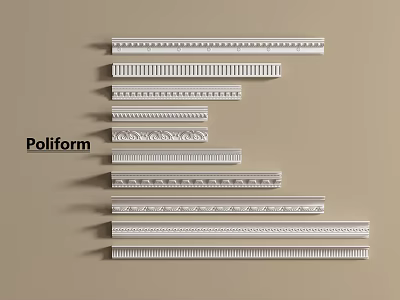 French Gypsum Line Corner Line Decorative Line Top Corner Line 3d model