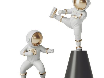 Light Luxury Ornaments Kung Fu Astronaut Ornaments model