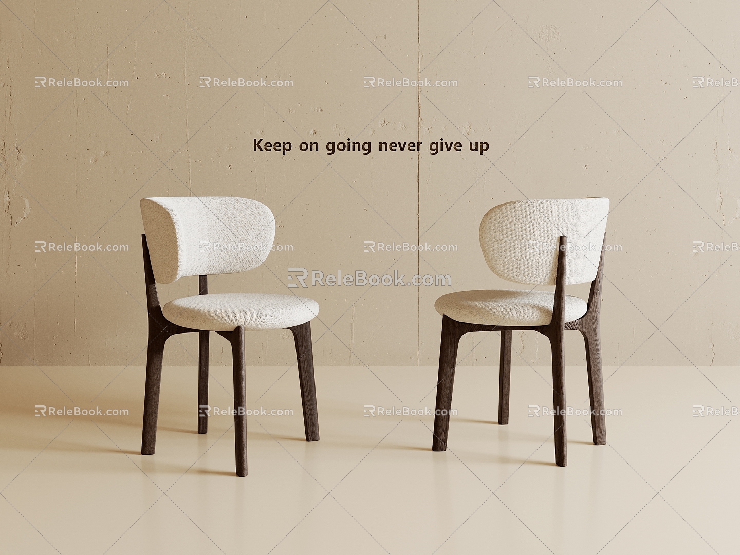 Modern Quiet Dining Chair 3d model